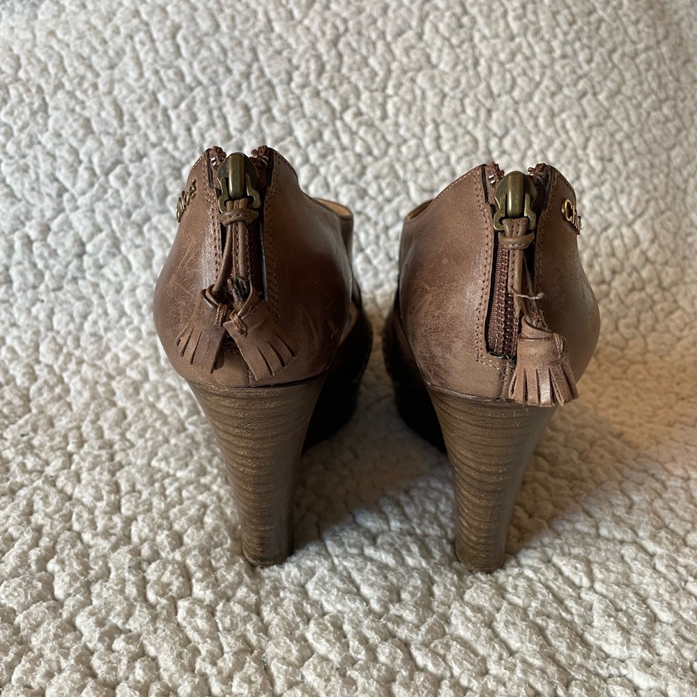 Authentic CHLOE Wedge Heel Peep Toe Shoes - Picture 5 of 8